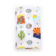 GiftSet: Arizona Baby Muslin Swaddle Blanket and Burp Cloth/Bib Combo by Little Hometown