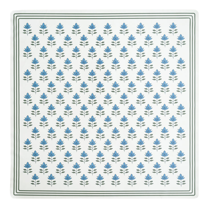 petals block print - blue (medium)