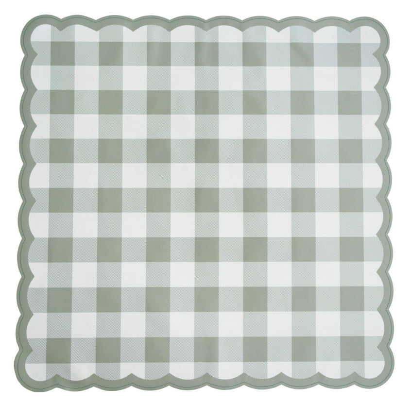 buffalo check in scallop - green