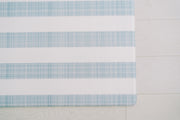 emerson ikat + jack stripe in rainwash blue